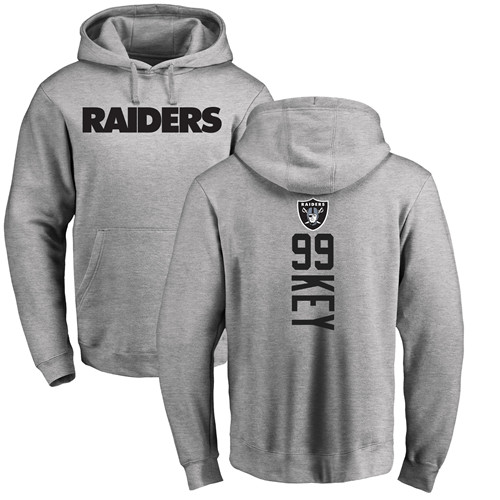 Men Oakland Raiders Ash Arden Key Backer NFL Football #99 Pullover Hoodie Sweatshirts->oakland raiders->NFL Jersey